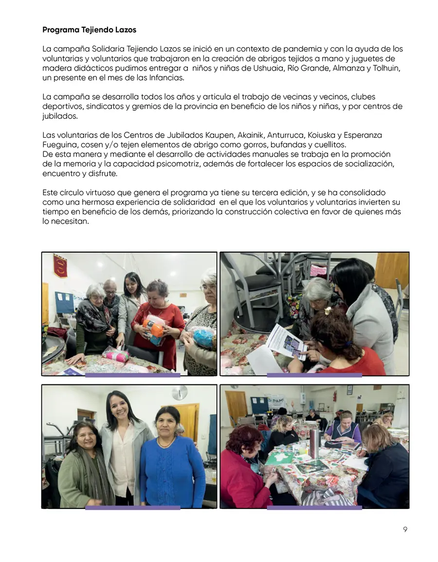 Programa Tejiendo Lazos: solidaridad intergeneracional