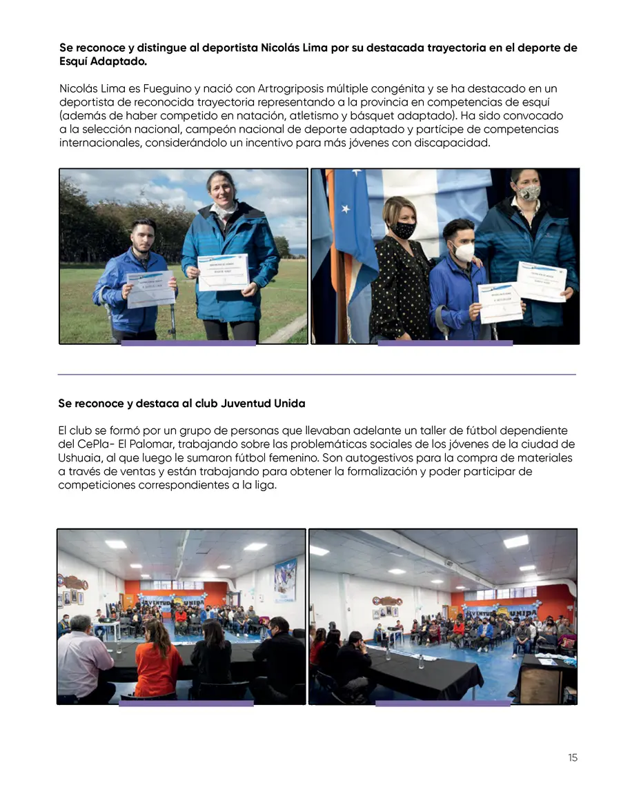 Reconocimiento al deportista Nicolás Lima