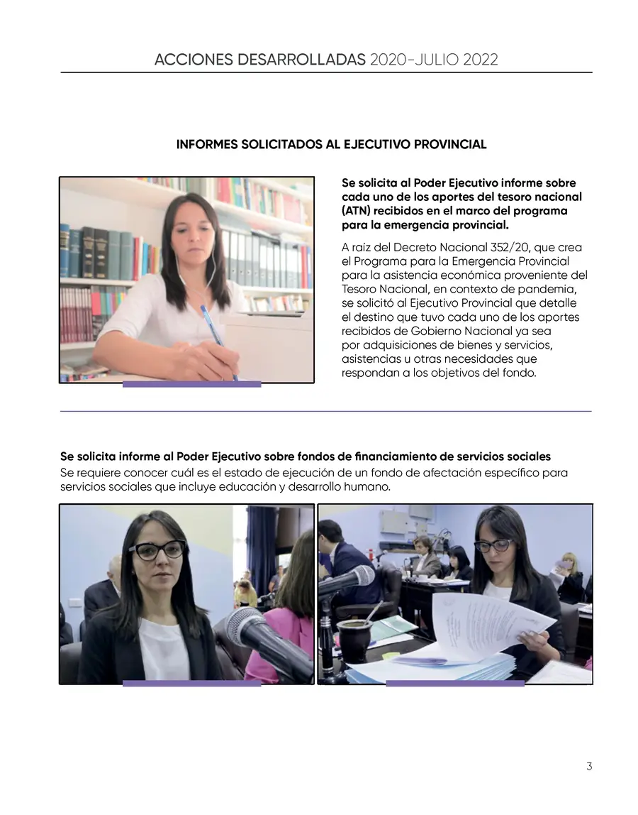 Solicitud de informes sobre aportes del tesoro nacional