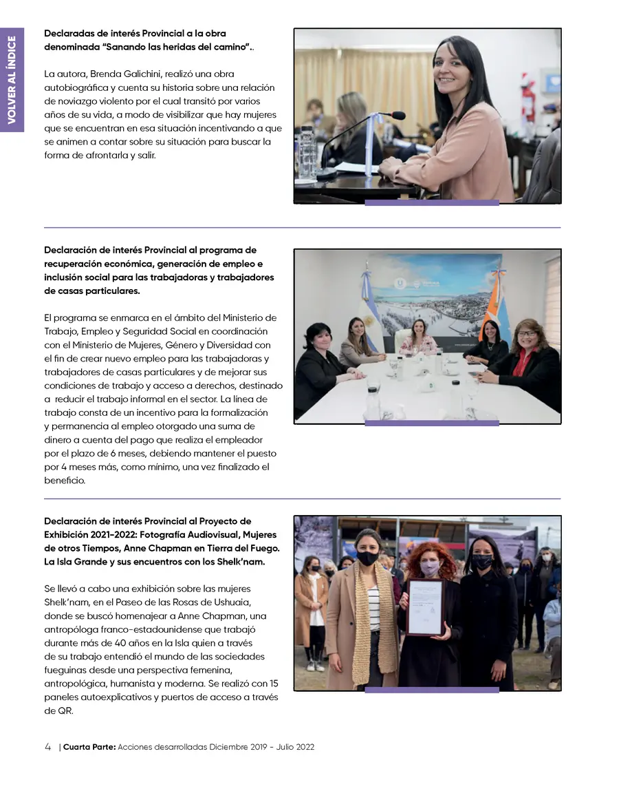 Presentación del programa de recuperación económica para trabajadoras domésticas