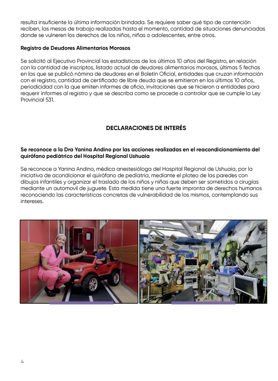 Reconocimiento a la Dra. Yanina Andino por iniciativa del quirófano pediátrico